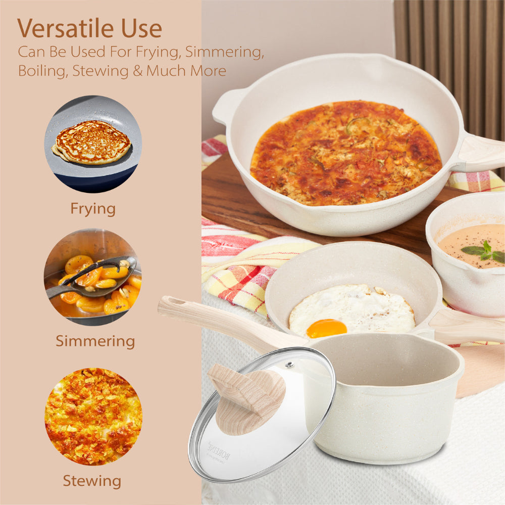 BOREINE Vanella Non Stick Granite 16cm Saucepan Pot Periuk Batu Granite Original (16cm)