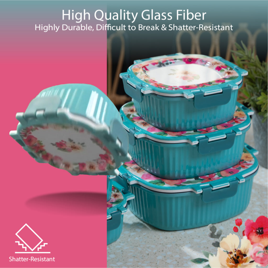 VALENCIA Glass Fibre Microwave Oven Safe Container Melamine Bowl Plate Spoon Fork Pinggan Mangkuk
