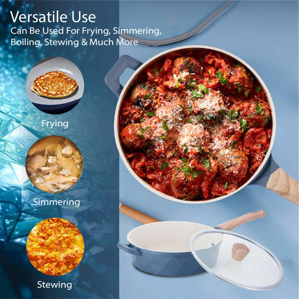 ASIAWARE Diamonite Non Stick Granite Cookware 28cm Saute Pan Kuali Batu Granite Original (28cm)