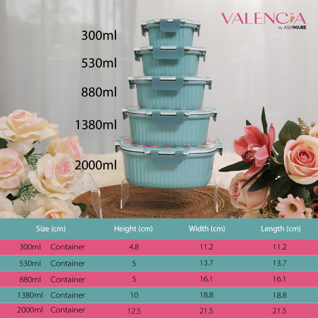 VALENCIA Glass Fibre Microwave Oven Safe Container Melamine Bowl Plate Spoon Fork Pinggan Mangkuk