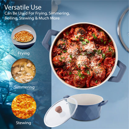 ASIAWARE Diamonite NonStick Granite Cookware 24cm/28cm Casserole Pot Periuk Batu Granite (24cm/28cm)