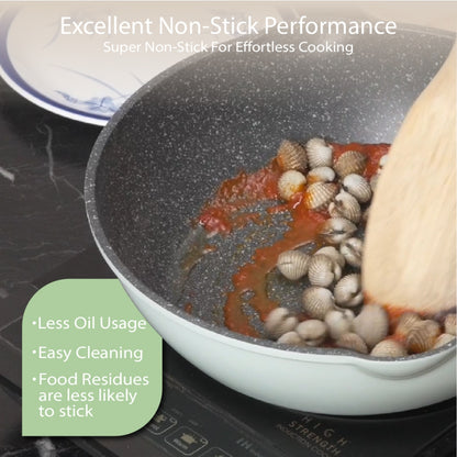 BOREINE Aquamint Non Stick Granite 24cm Casserole Pot Periuk Batu Granite Original (24cm)