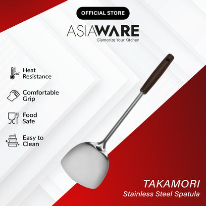 ASIAWARE Takamori Black Hammered Nitrigan Carbon Steel Iron 34cm Wok 28cm Steel Iron Stirfry Wok 20cm Iron Deep Frypan